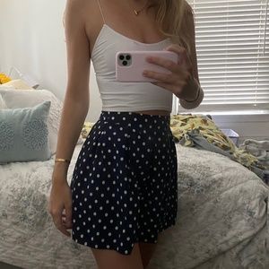 Navy Polka Dot Skirt